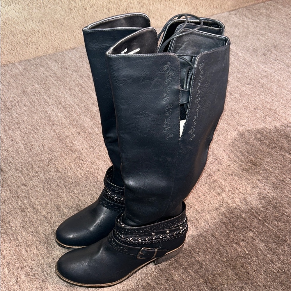 Cloudwalkers Black Heeled Boots 10W